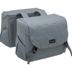 New Looxs Mondi Joy Double fietstas 38 liter quilted grey