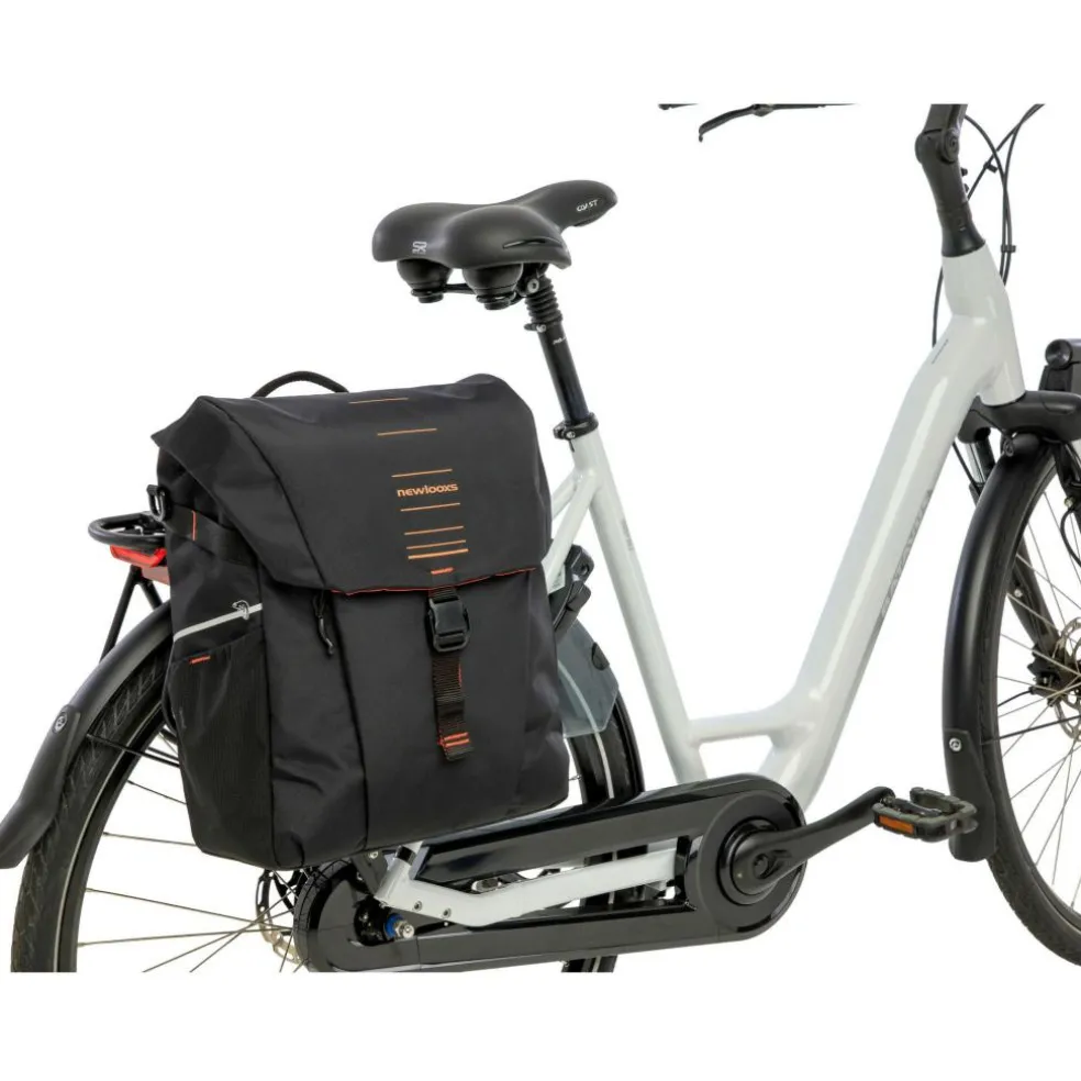 New Looxs Vigo Single fietstas 20 liter black orange