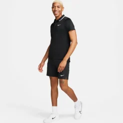 Nike Court Advantage tennispolo heren black white