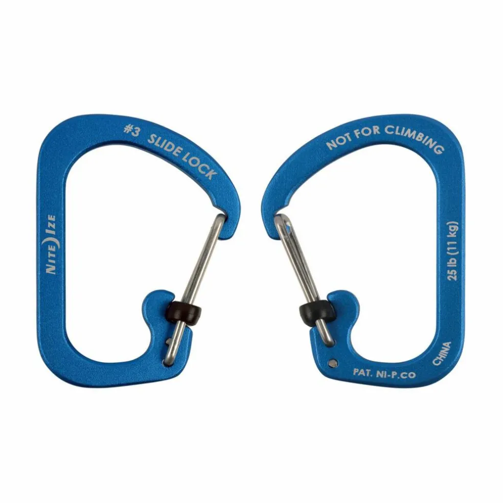 Nite Ize Slidelock #3 karabijnhaak aluminium blue