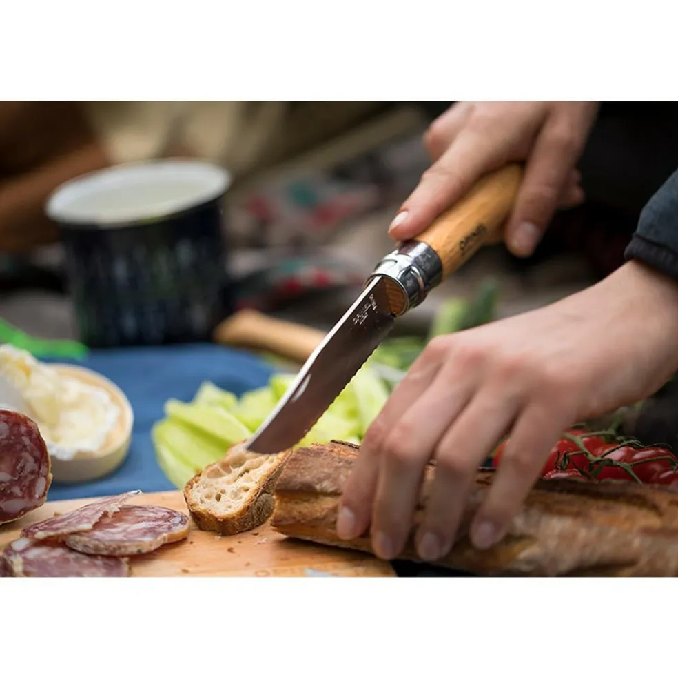 Opinel N012 zakmes hout zilver