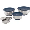 Outwell Chef kommenset met deksels en raspen silver