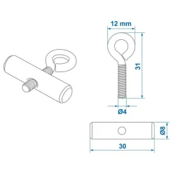 ProPlus Eindstop voor tentrail 8-10 mm set van 2 stuks