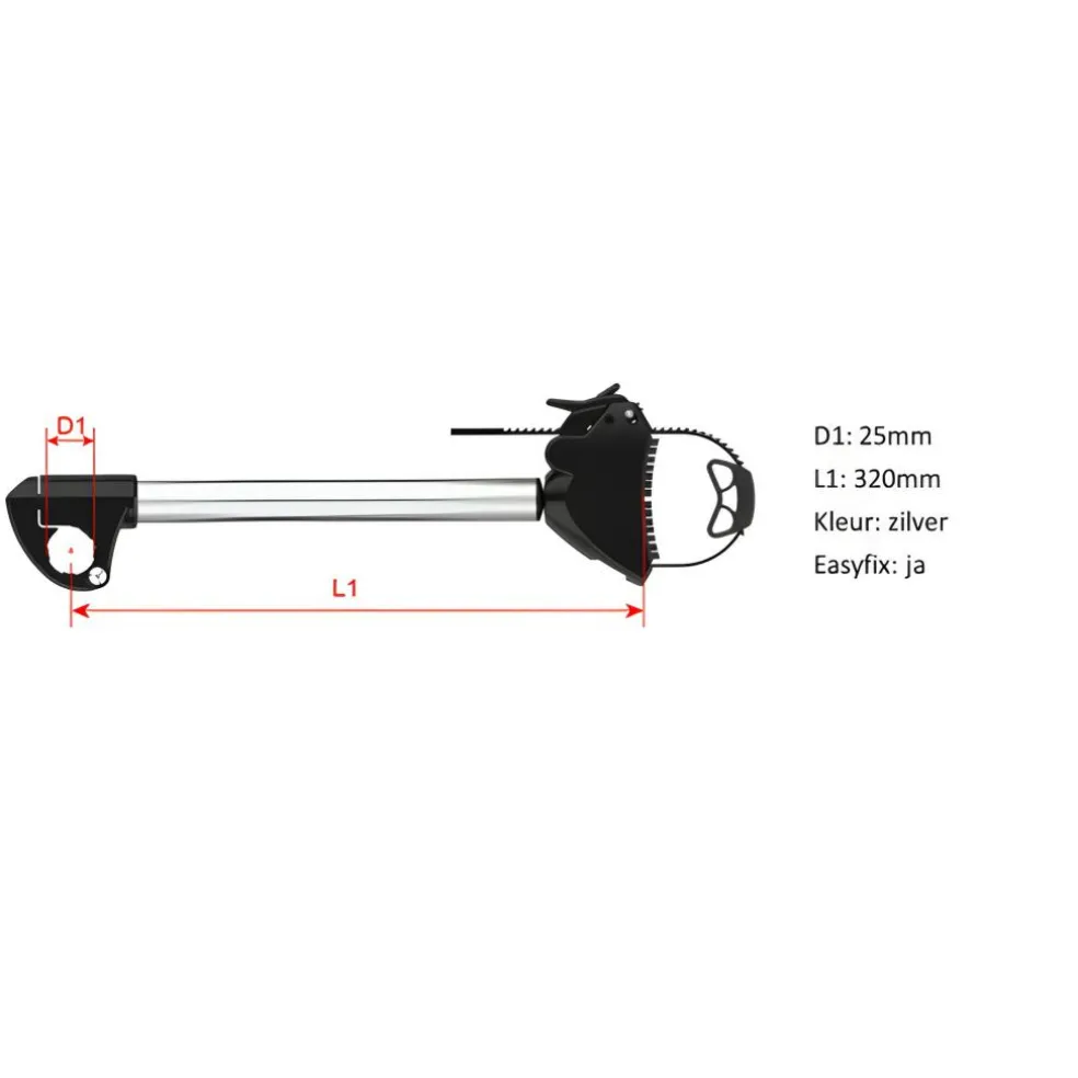 Pro-user Bikeholder Easyfix afsluitbare fietsklem lang