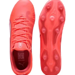 Puma KING MATCH FG AG voetbalschoenen heren glowing red PUMA white red fire
