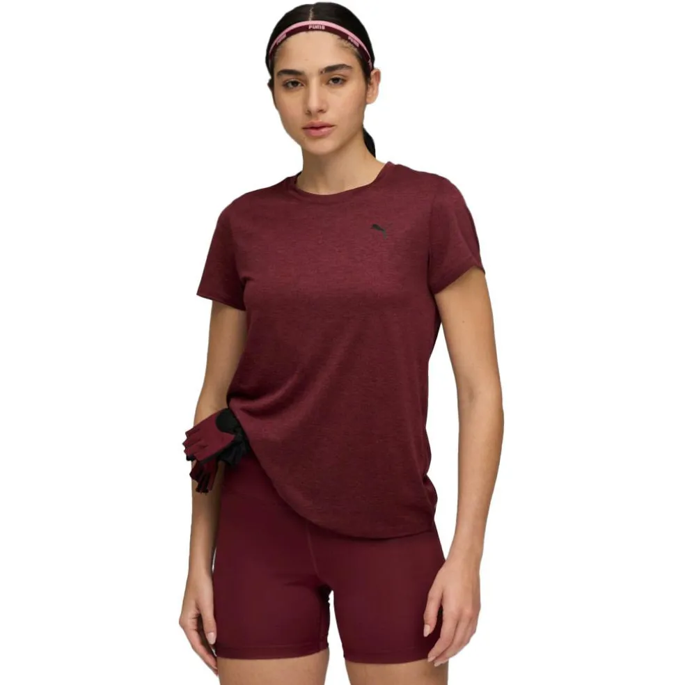 Puma TAD ESSENTIALS shirt dames ruby shimmer heather