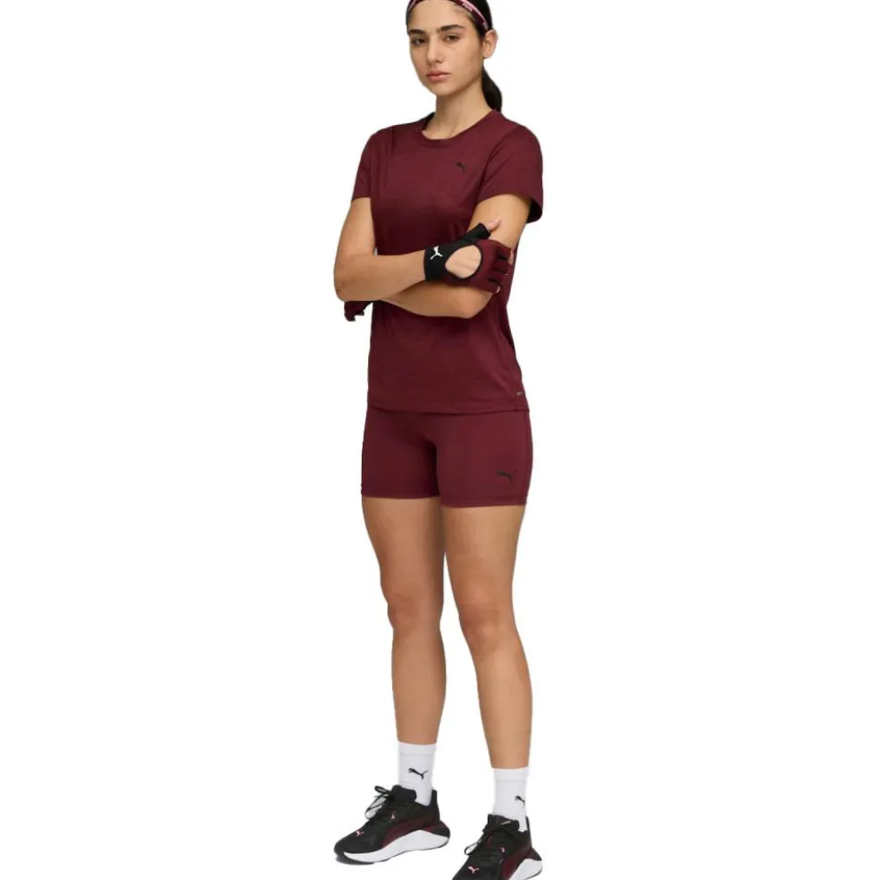 Puma TAD ESSENTIALS shirt dames ruby shimmer heather