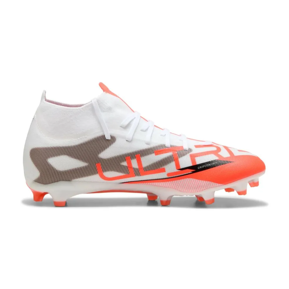 Puma ULTRA 5 MATCH+ FG AG voetbalschoenen heren PUMA white PUMA black glowing red