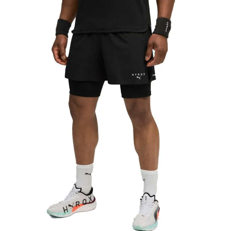 Puma x HYROX 2 in 1 short heren puma black