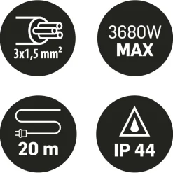 Q-Link Verlengkabel 3 x 1.5 mm² 20 meter