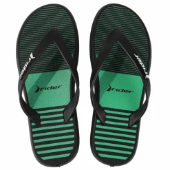 Rider R1 Style Kids slippers junior black green