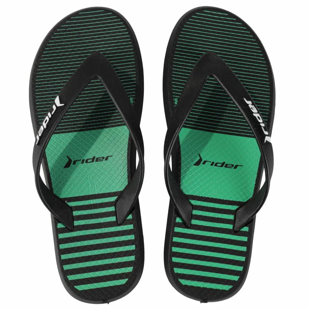 Rider R1 Style Kids slippers junior black green
