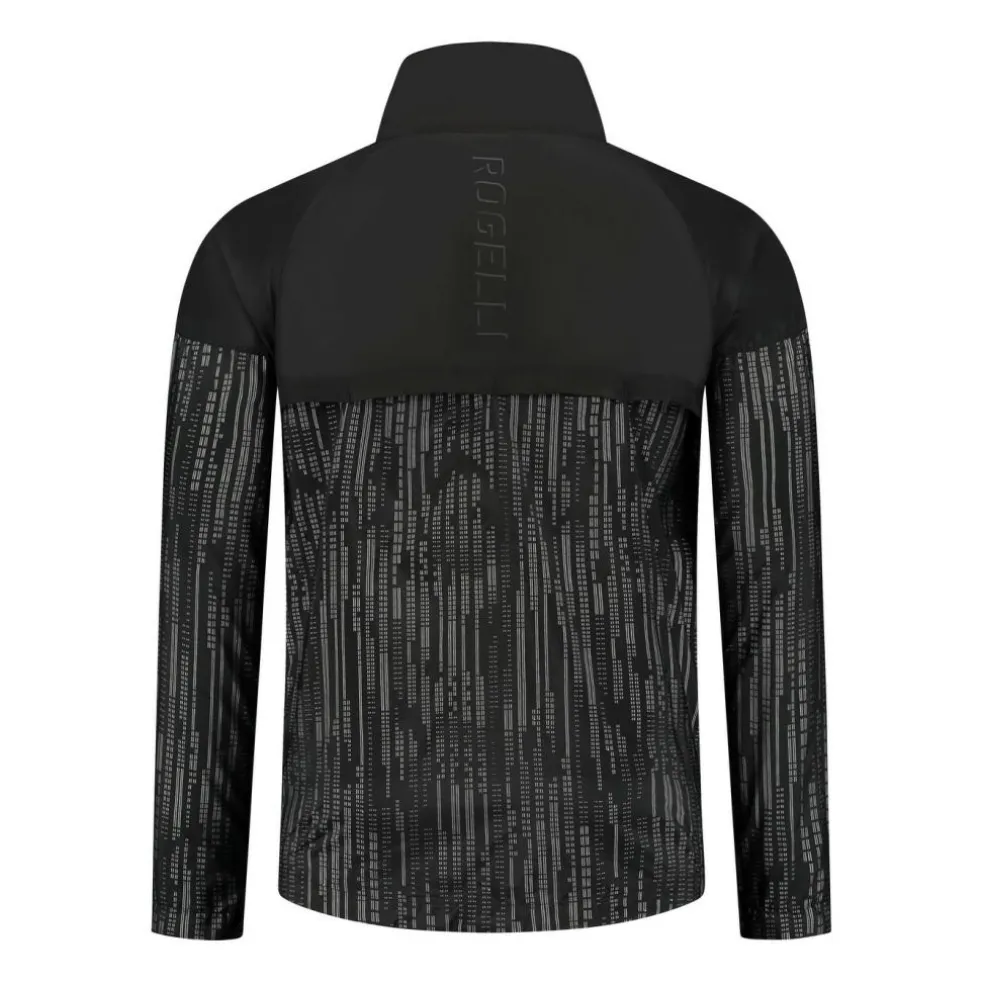 Rogelli Essential Hi Vis hardloopjack heren zwart reflection