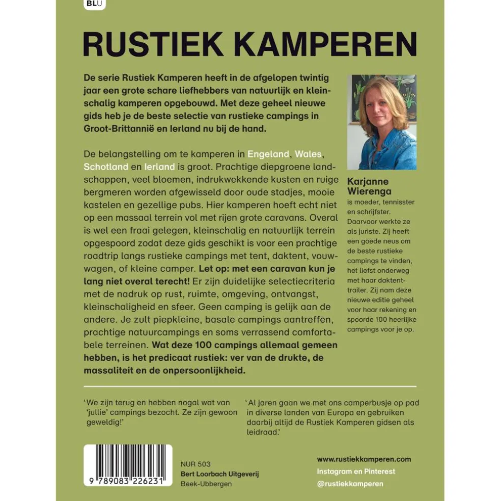 Rustiek Kamperen Groot-Brittannië en Ierland campinggids