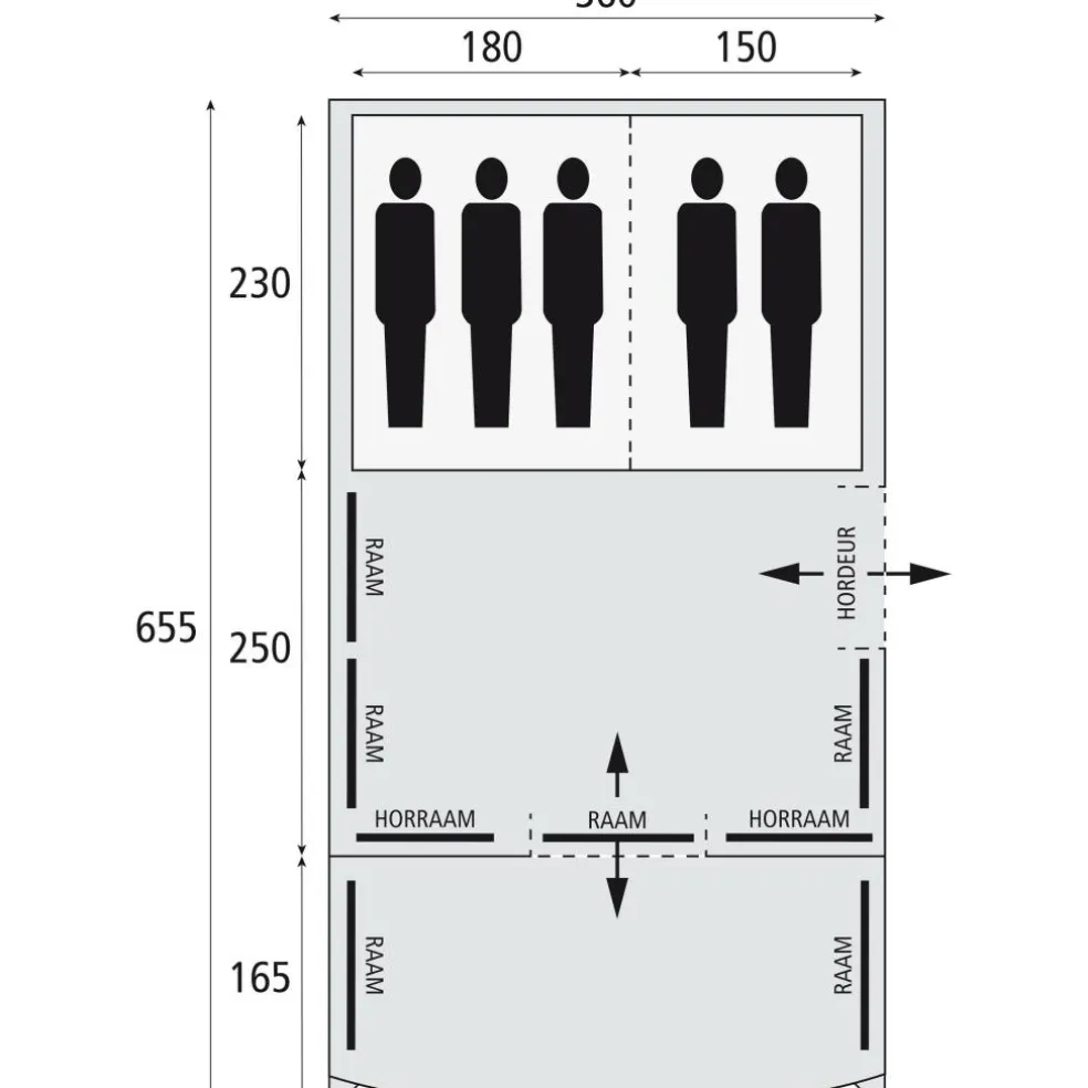 Safarica Indian Hills 360 tunneltent grey