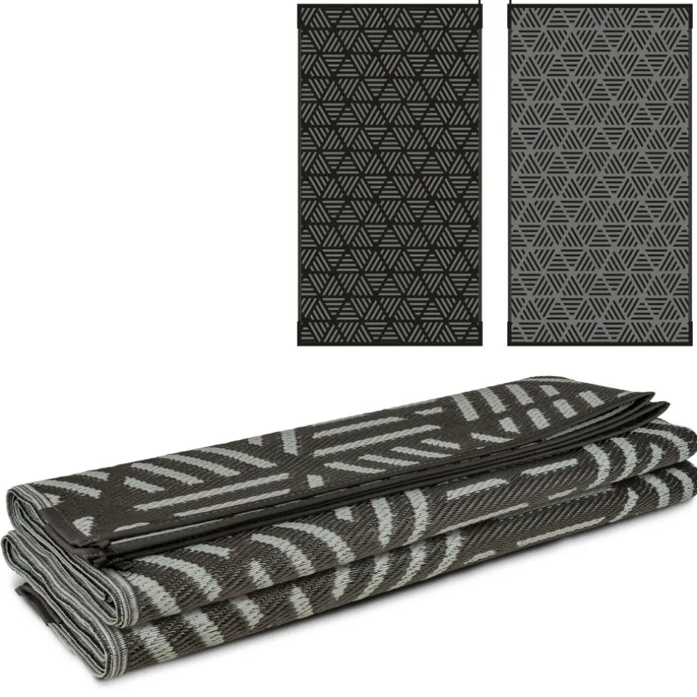 Safarica Safarimat buitenkleed 270 x 500 cm tiles grey beige