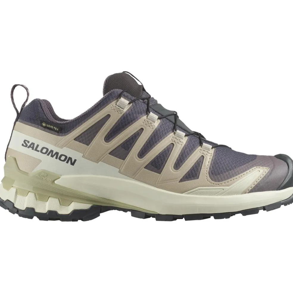 Salomon XA PRO 3D V9 GORE-TEX hardloopschoenen dames nine iron oxford tan alfalfa