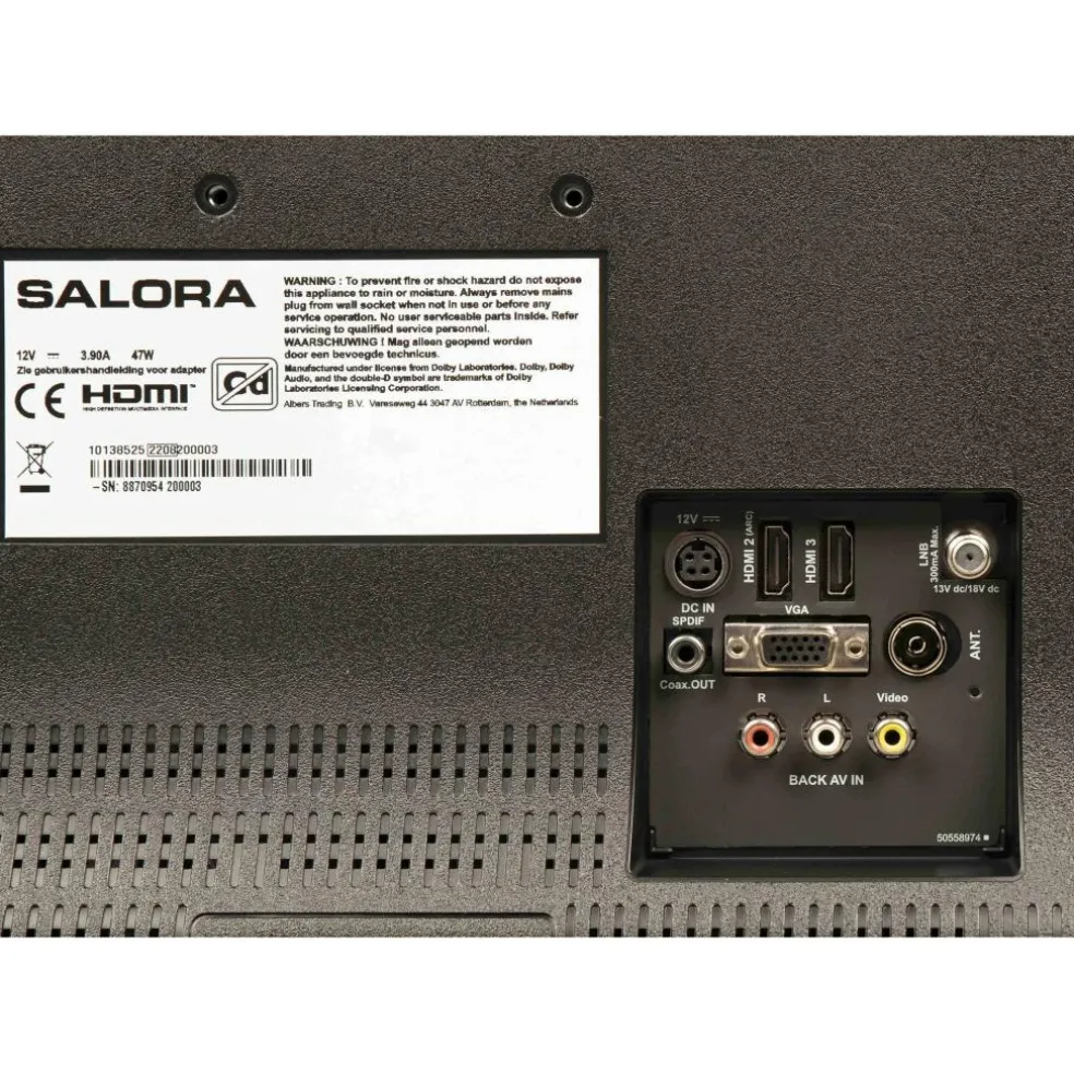 Salora 32" led smart televisie 12 - 230V