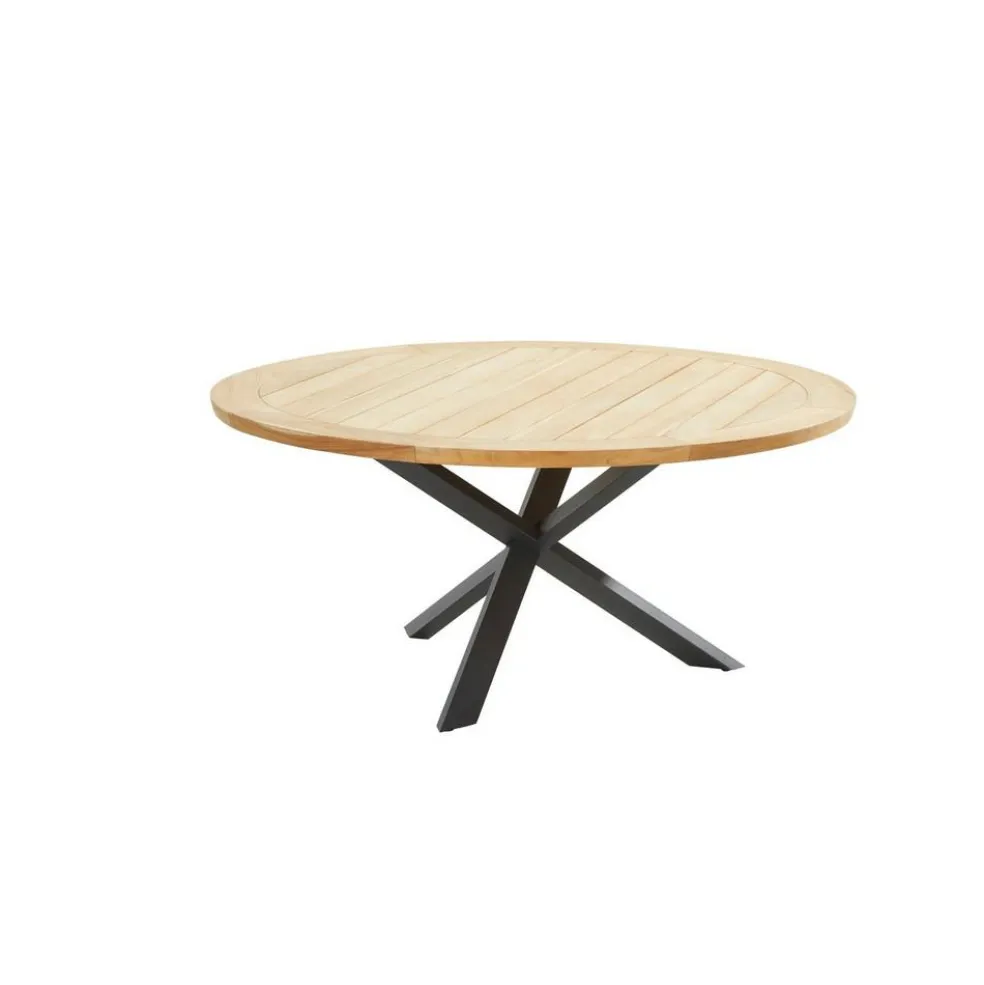 4 Seasons Outdoor Prado tuintafel ø 160 anthracite teak