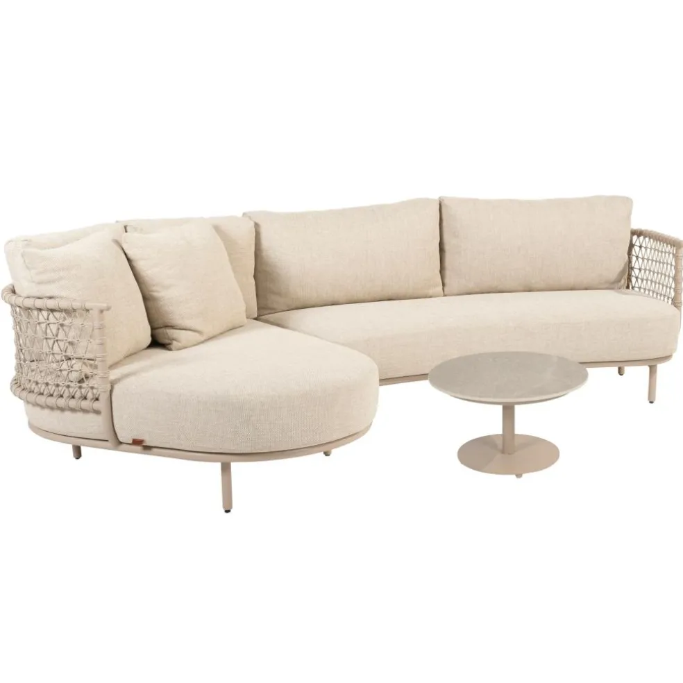 4 Seasons Outdoor Sardinia Boaz ø 60 cm loungeset latte