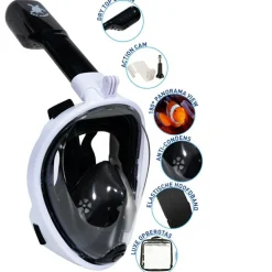 Sea Turtle snorkelmasker white black - S - M
