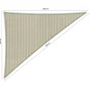 Shadow Comfort  Driehoek schaduwdoek 500 x 600 x 780 cm sahara  sand