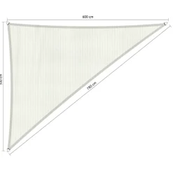 Shadow Comfort  Driehoek schaduwdoek 250 x 300 x 350 cm arctic  white