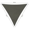 Shadow Comfort  Driehoek schaduwdoek 500 x 600 x 780 cm cool grey