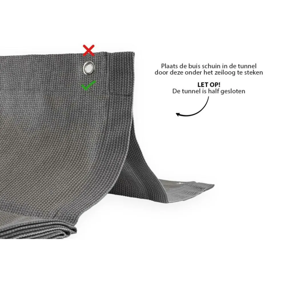 Shadow Comfort Harmonica schaduwdoek 290 x 500 cm cool grey