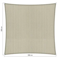 Shadow Comfort Vierkant schaduwdoek 300 x 300 cm sahara sand