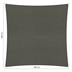 Shadow Comfort Waterdicht vierkant schaduwdoek 400 x 400 cm grey