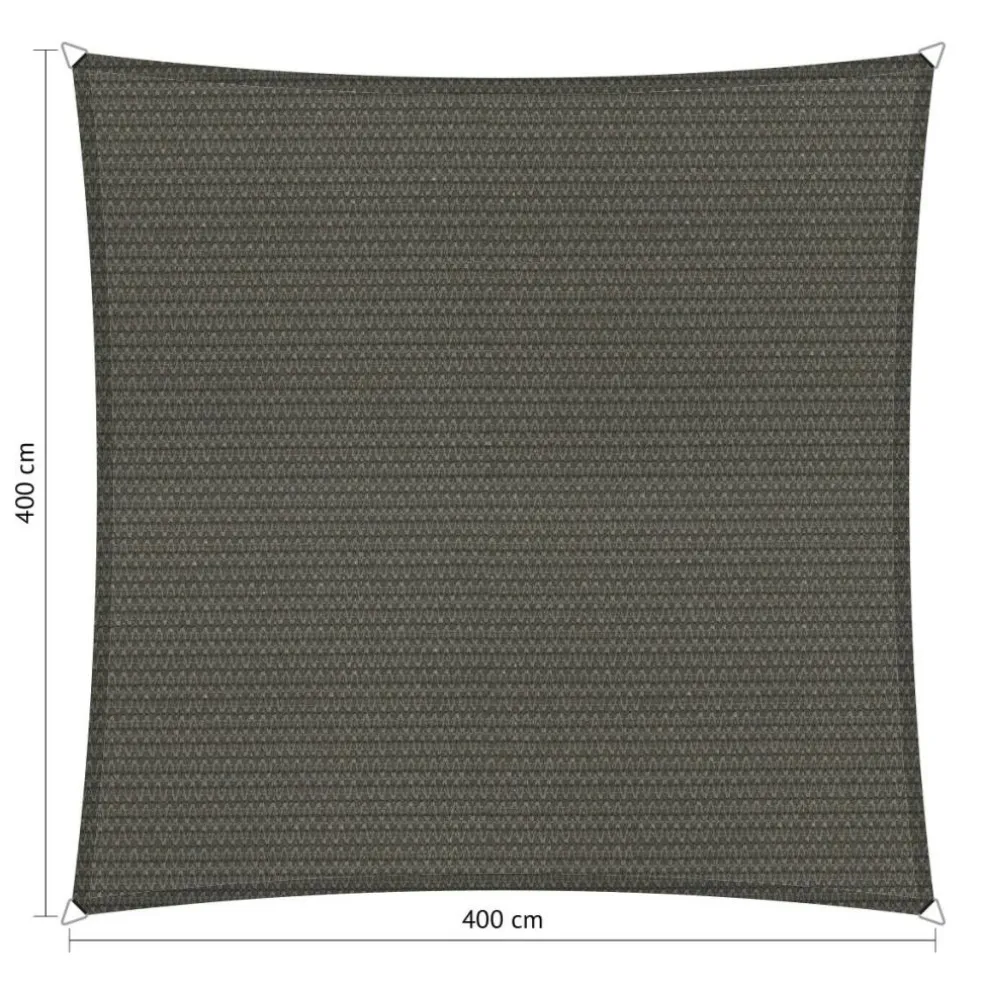 Shadow Comfort Waterdicht vierkant schaduwdoek 400 x 400 cm grey