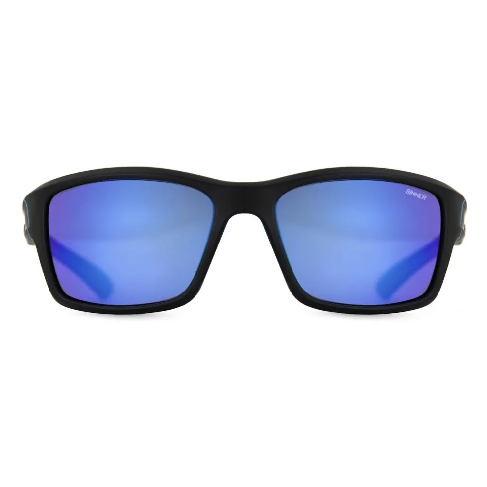 Sinner Cayo zonnebril smoke icy blue oil matte black