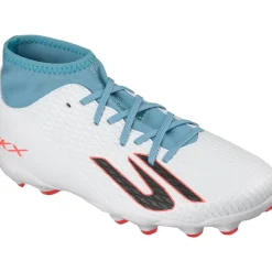 Skechers SKX_2 High MG voetbalschoenen junior white turquoise pink