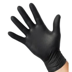 Smokin' Flavours  Nitril Poedervrij handschoenen L black 100 stuks