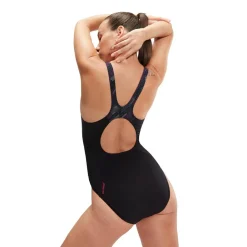 Speedo HyperBoom Muscleback badpak dames pink black