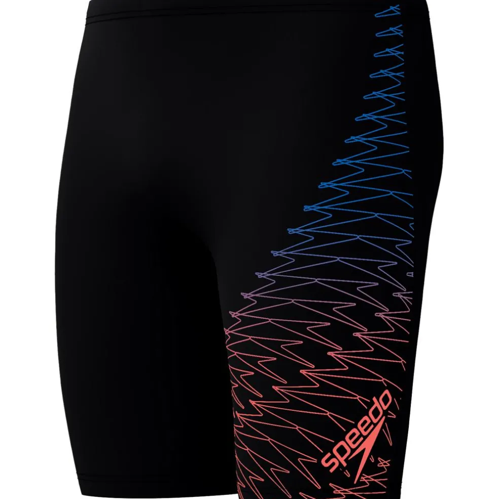 Speedo Medley Logo Jammer zwemboxer heren black orange
