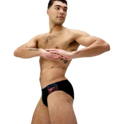 Speedo Medley Logo zwemboxer heren black orange