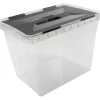 Sunware Onyx opbergbox 25 liter transparant antraciet