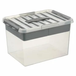 Sunware Q-Line Multi opbergbox 22 liter transparant metaal
