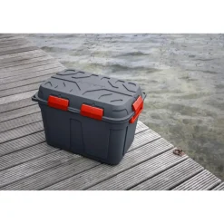 Sunware Q-line opbergbox 160 liter antraciet rood