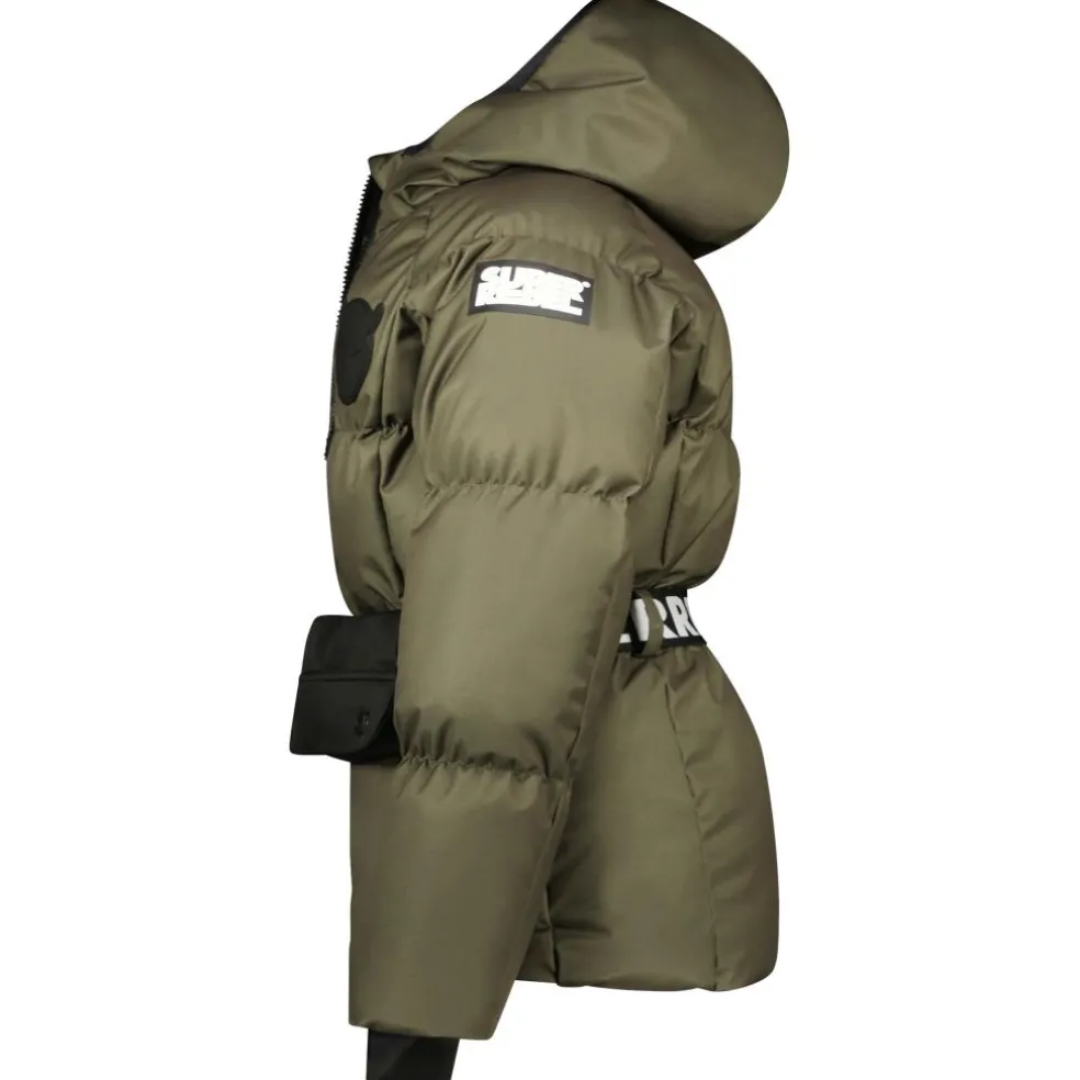 SuperRebel PUFF winterjas junior army green