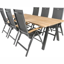 TASTE by 4 Seasons  Ambassador 240 x 100 cm Troy 6 tuinset teak