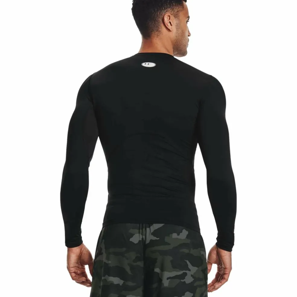 Under Armour HeatGear LS shirt heren black white