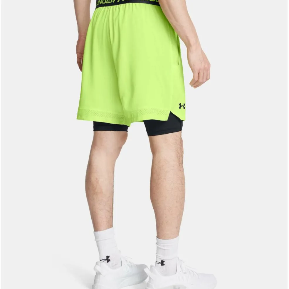 Under Armour Vanish Woven 2-in-1 short heren morph green black