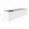 Vecam Watertank 40 liter 77 x 26 x 20 cm wit