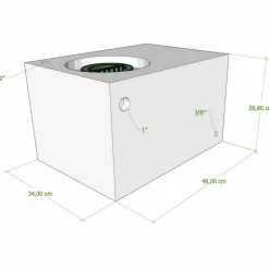 Vecam Watertank 93 liter 112 x 39 x 23 cm wit