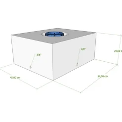 Vecam Watertank 57 liter 70 x 41 x 20 cm wit