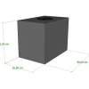 Vecam Watertank 32 liter 40 x 26 x 31 cm zwart