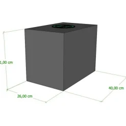 Vecam Watertank 32 liter 40 x 26 x 31 cm zwart